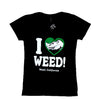 I Love Weed V-Neck Black